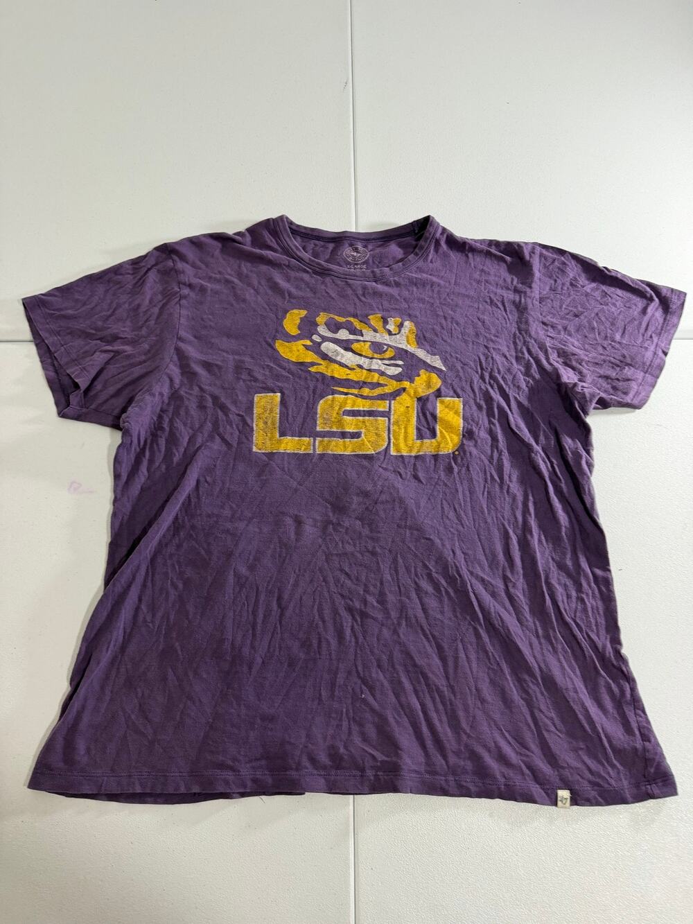 LSU Tigers Eye of the Tiger T-Shirt Men’s XL Purple ’47 Brand Vintage